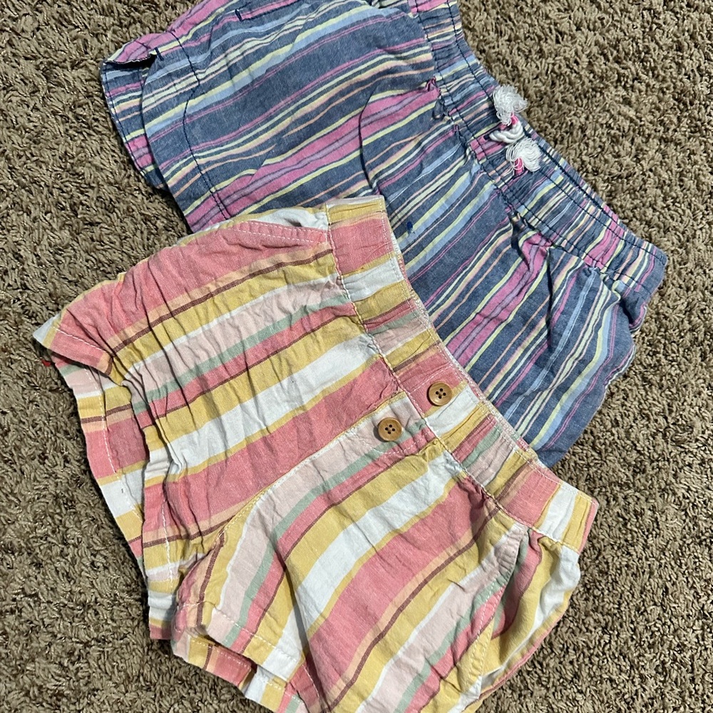 Striped Multicolor Shorts Set